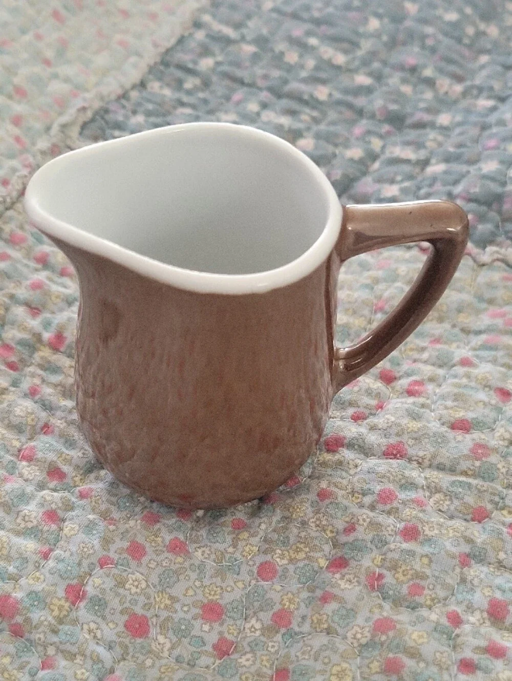 Vintage SPM Walküre Bayreuth Brown Porcelain Metallic Lustre Creamer Pitcher